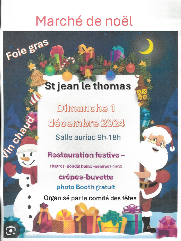 Marché de Noël 2024 à Saint Jean le Thomas